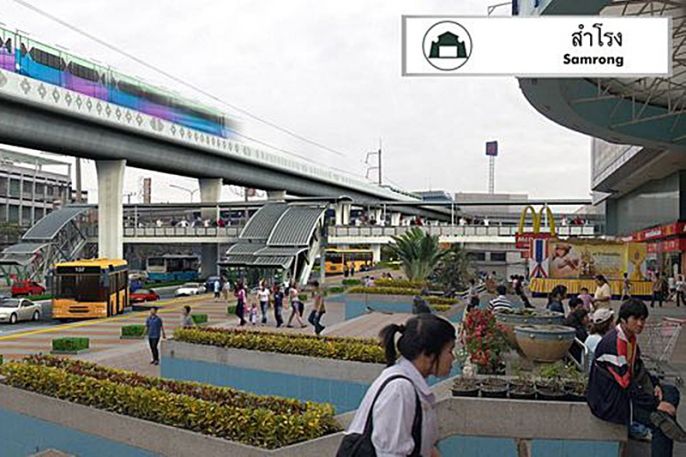 รถไฟฟ้าสายสีเขียว ‘แบริ่ง-สมุทรปราการ’ คืบหน้า คาดเปิดใช้สถานีสำโรง ต้นปีหน้า