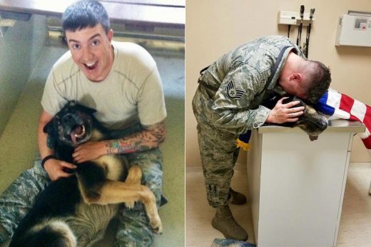 ทหารหาญหลั่งน้ำตาอำลาสุนัขคู่ใจ ผูกพันจากสนามรบจนนาทีสุดท้ายของชีวิต