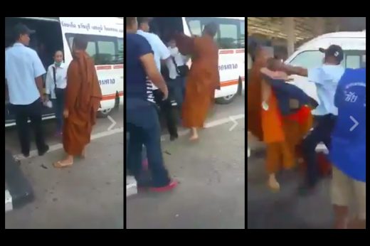 ใครผิดใครถููก!? หลวงพี่สติหลุดทะเลาะตบสีกา-โดนฆราวาสต่อยตะลุมบอนต่อ