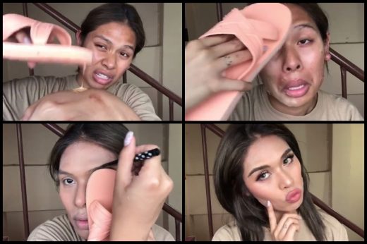 มิติใหม่การแต่งหน้า! บล็อกเกอร์ใช้รองเท้าฟองน้ำเป็นไอเทมหลัก ผลลัพธ์สวยปิ๊ง