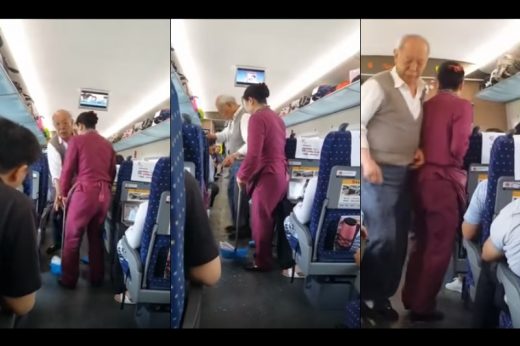 มันใช่เหรอ!? ตาเฒ่าเทเม็ดแตงโมลงพื้นประชดคนกวาด ทำเกรี้ยวกราดทั้งที่ตัวเองผิด