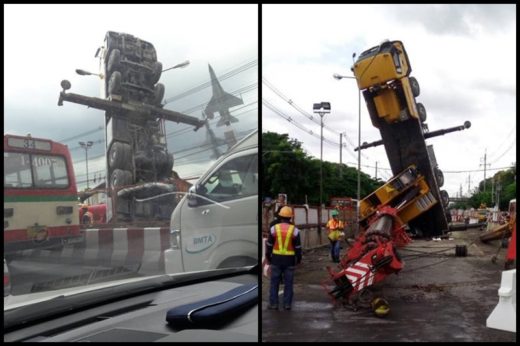 เป๊ะเว่อร์! ชาวเน็ตแห่ขำ Transformers เมืองไทย หลังเกิดเหตุรถเครนหงายท้อง