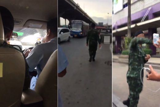 สับสนอะไรหรือเปล่า? ทหารจับ Grab Taxi โชเฟอร์งงเต้ก ผมผิดกม. ตรงไหน-ล่าสุดเคลียร์แล้วแค่เข้าใจคลาดเคลื่อน