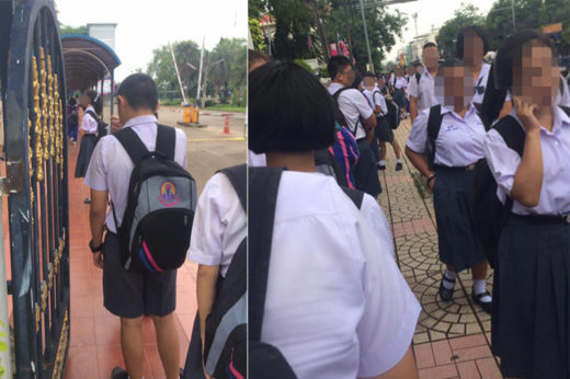 เด็กบ่นต่อแถวเข้ารร. ยาวเป็นงูกินหาง ผอ.แจงแล้ว แค่ครูยืนติดประตูเกินไป