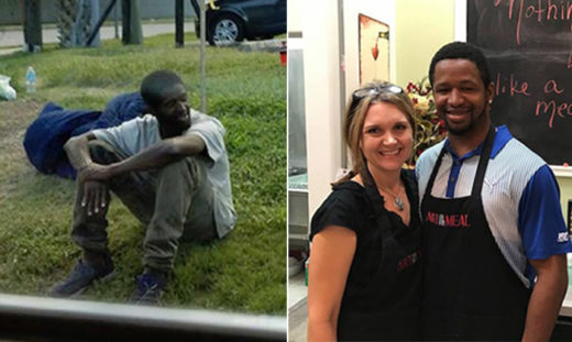 หญิงใจดีช่วยชายไร้บ้านสติไม่ดีเริ่มต้นชีวิตใหม่ หลังเห็นเขาตรงที่เดิมซ้ำ ๆ มา 3 ปี