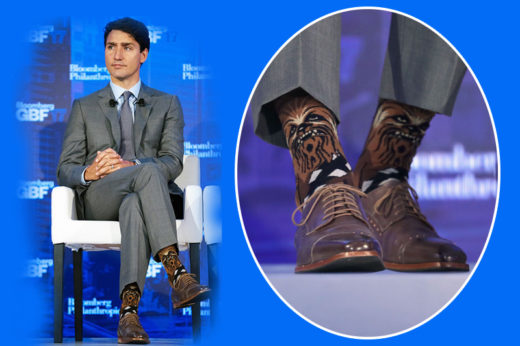 นายกฯ แคนาดา Justin Trudeau ตอกย้ำความชอบ Star wars เลือกสวมถุงเท้า Chewbacca เข้าร่วมประชุม