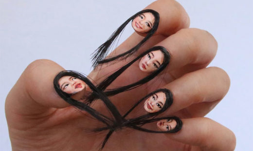 กลัวแล้วววว! Hair Nails แต่งเล็บด้วยใบหน้าและผมก็มาด้วย