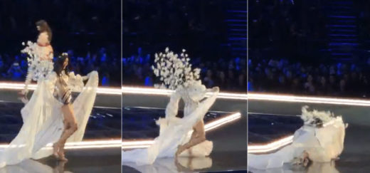 ถึงล้มก็ยังสวย! นางแบบสาว Ming Xi ล้มหน้าคว่ำกลางเวทีแฟชั่นโชว์ Victoria’s Secret แต่ลุกเดินต่อด้วยรอยยิ้ม