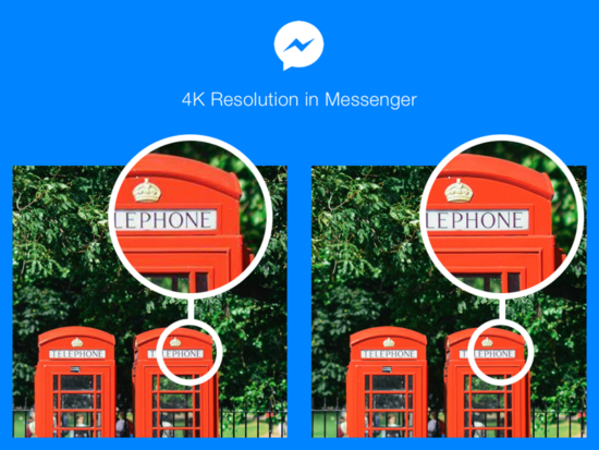 Facebook เขาพัฒนาแล้ว! เพิ่มขนาดส่งรูปผ่านแพลตฟอร์ม Messenger ชัดแจ๋วแบบ 4K ได้เลย