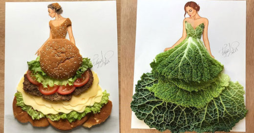 ภาพวาดเฉยๆ มันไม่ชิค อาร์ทิสต์นำวัสดุรอบตัวแต่งเป็นภาพแฟชั่น 3D แสนเก๋ เอเลแกนท์สุดๆ