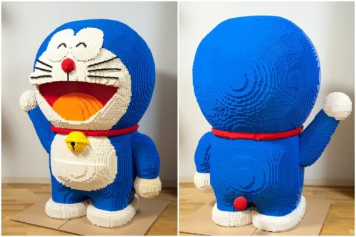 เก่งยกนิ้ว หนุ่มญี่ปุ่นซุ่มต่อเลโก้นับหมื่นชิ้นสร้าง ‘โดราเอมอน’ ไซส์เท่าตัวจริง