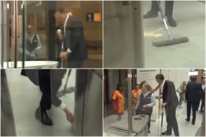 แห่ชื่นชมนายกฯ เนเธอร์แลนด์ หลังทำกาแฟหกและคว้าไม้ม็อบทำความสะอาดเอง