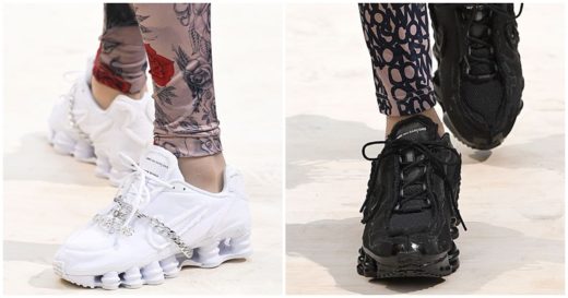 COMME des GARÇONS x Nike Shox จับผ้าใบใส่สร้อยบลิง บลิง เท่ให้สุดสไตล์สายฮิปฮอป!