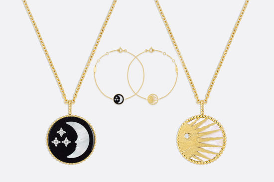 อาทิตย์และดวงจันทร์ Rose Céleste เครื่องประดับน่ารักจาก Dior